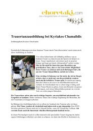 Trauertanzausbildung bei Kyriakos Chamalidis - Choretaki