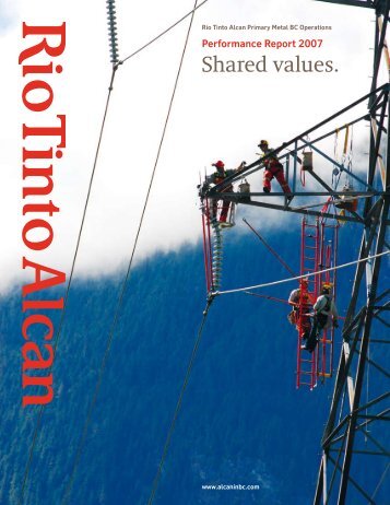 Shared values. - Rio Tinto Alcan Primary Metal BC Operations