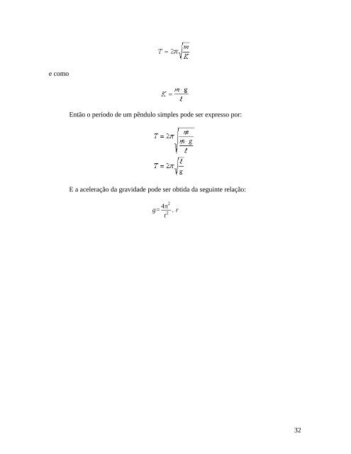 CÃƒÂLCULO DA GRAVIDADE - Univap