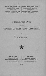 CENTRAL AFRICAN GONG-LANGUAGES