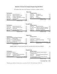 Model Curriculum - Engineering & Mines - University of North Dakota