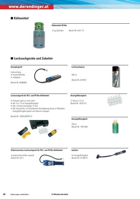 Werkstatteinrichtungen und Werkzeuge 2010 - Derendinger