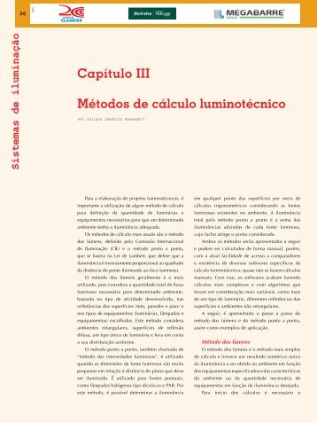 Capítulo III Métodos de cálculo luminotécnico - Revista O Setor ...