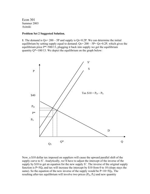 problem set 2 solution