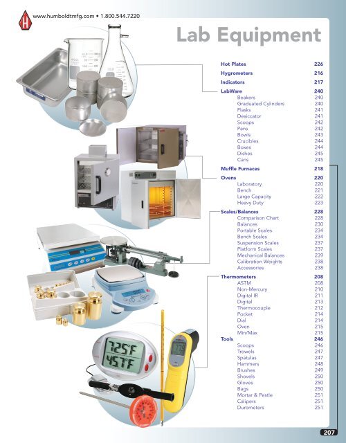 Humboldt Catalog Lab Equipment