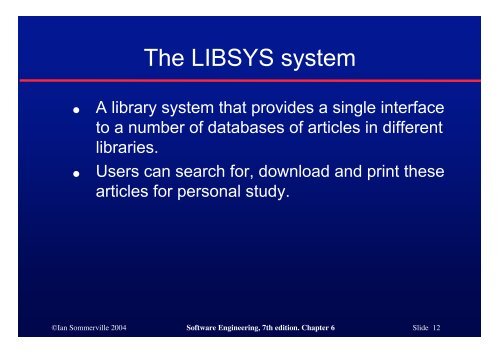 Software Requirements - Ian Sommerville