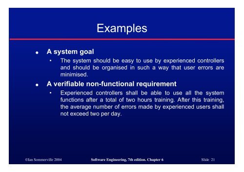 Software Requirements - Ian Sommerville