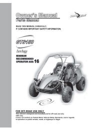 Owner's Manual - Hammerhead Off-Road