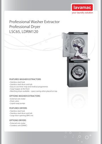 Lavamac Washer +Dryer LSC 65,LDR - Laundry Equipment