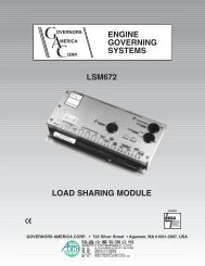 ENGINE GOVERNING SYSTEMS LSM672 LOAD SHARING MODULE