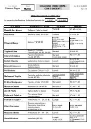 Vincenzo Foppa M2003 COLLOQUI INDIVIDUALI CON I DOCENTI ...