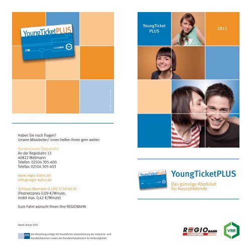 YoungTicketPLUS Abo Informationen - RegioBahn