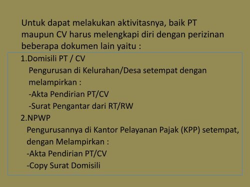 pendirian badan usaha bagi creativepreneur - Indonesia Kreatif