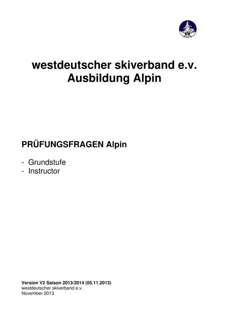 Fragenkatalog Theorie-Prüfung 2013-14 - Westdeutscher ...