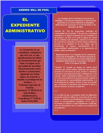 EL EXPEDIENTE ADMINISTRATIVO - Gestiopolis