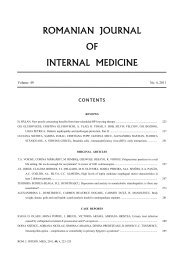 ROMANIAN JOURNAL OF INTERNAL MEDICINE - Intmed.ro