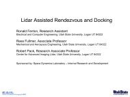 LIDAR Assisted Rendezvous and Docking - Center for Space ...