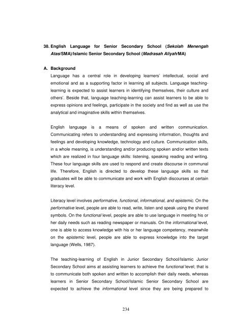 38 English Language For Senior Secondary School Sekolah
