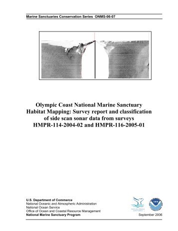 Survey report and classification of side scan sonar data from surveys ...
