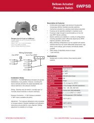 Bellows Actuated Pressure Switch 6WPSB - Winters Instruments