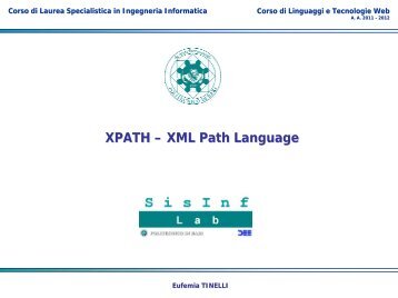 XPath - XML Path Language - SisInf Lab