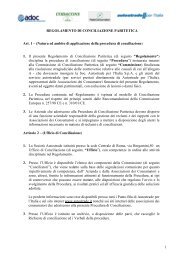 regolamento di conciliazione paritetica - Federconsumatori