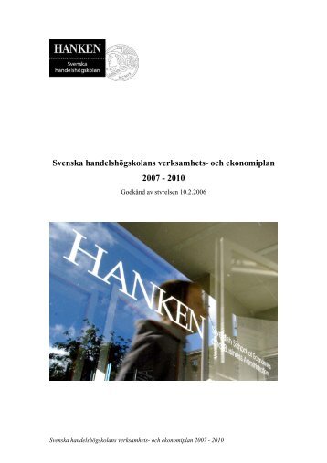 och ekonomiplan 2007-2010 [pdf] - Hanken Svenska ...