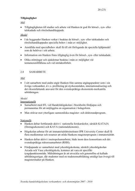 och ekonomiplan 2007-2010 [pdf] - Hanken Svenska ...