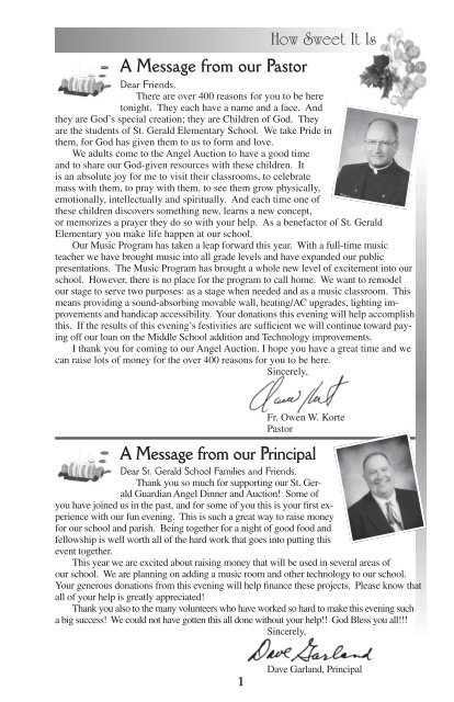 A Message from our Pastor - Saint Gerald Catholic Church