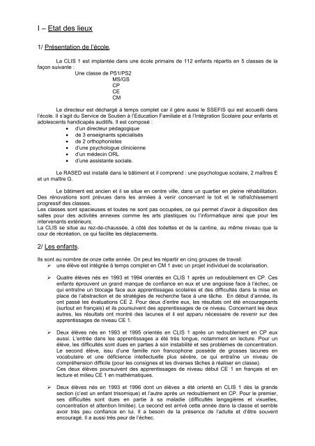 Exemple De Projet De Classe Elabore Par Un Maitre