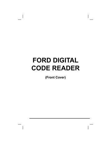 FORD DIGITAL CODE READER