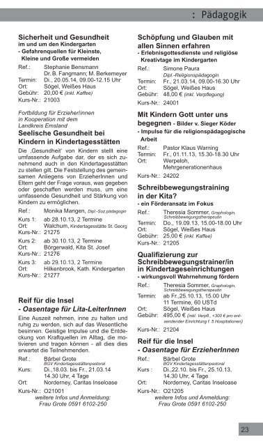 Programm - Katholische Erwachsenenbildung