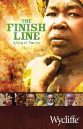 The Finish Line - Wycliffe Bible Translators