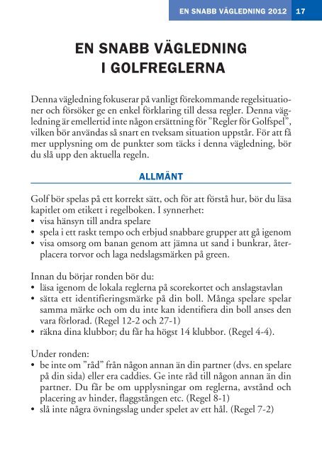 Regler fÃ¶r Golfspel 2012â2015 - Golf.se