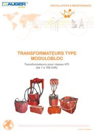 TRANSFORMATEURS TYPE MODULOBLOC - Augier