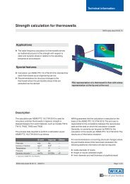 Strength calculation for thermowells - WIKA Polska