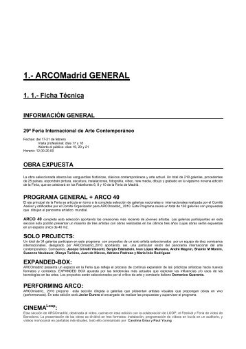 1.- ARCOMadrid GENERAL - IFEMA