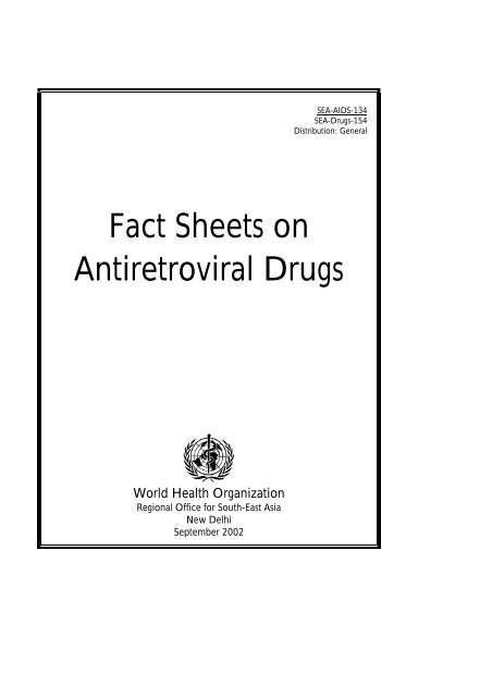 Fact Sheets on Antiretroviral Drugs