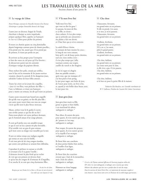Voir la traduction en français moderne (format pdf) - Harmonia Mundi