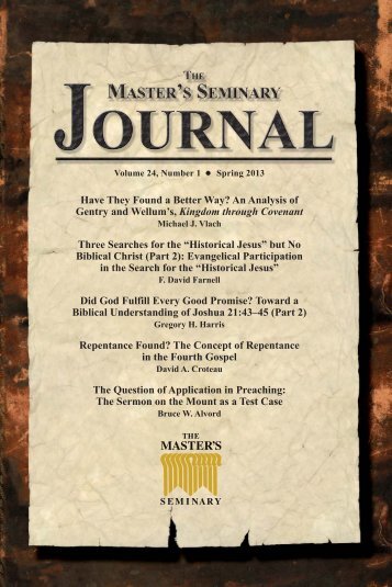 read latest issue - The Master's Seminary