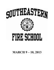 MARCH 9 â 10, 2013 - South Carolina Fire Academy