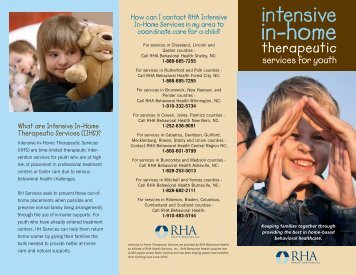 Intensive In-Home Services - RHA Behavioral Health