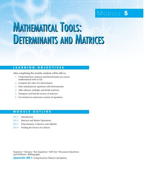 Matrices and determinants - Viplav Kambli