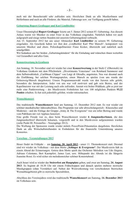 Jahresbericht 2012 - Musikverein Frohnleiten