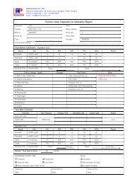 Control Valve Inspection & Calibration Report - SolutionTech Co.,Ltd.