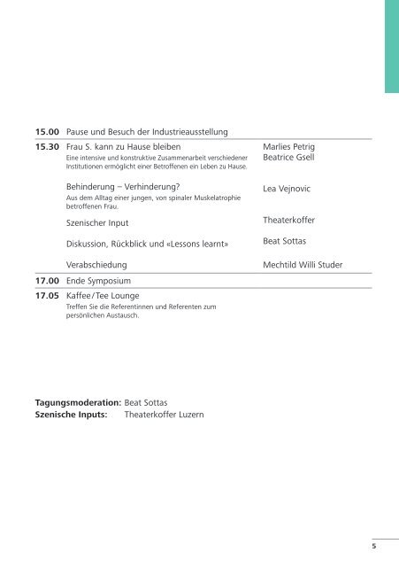 21. Pflegesymposium - Schweizer Paraplegiker-Gruppe