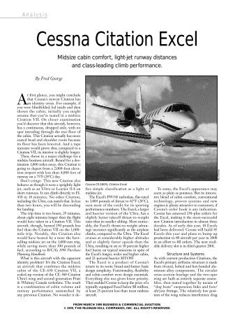 Analysis: Cessna Citation Excel - CompAir Logo