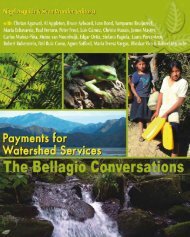 Payments for Watershed Services: the Bellagio Conversations