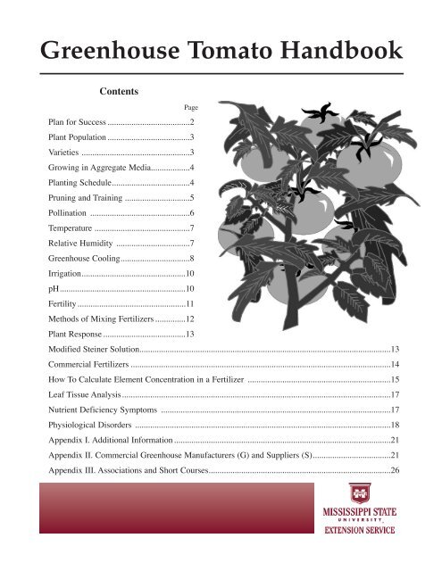P1828 Greenhouse Tomato Handbook Msucares