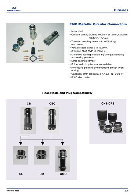 C Series EMC Metallic Circular Connectors